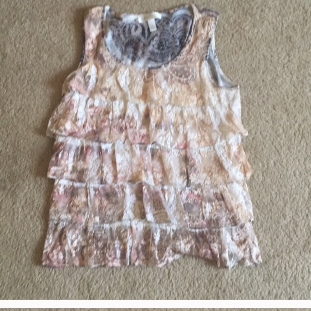 Beautiful ruffle front top